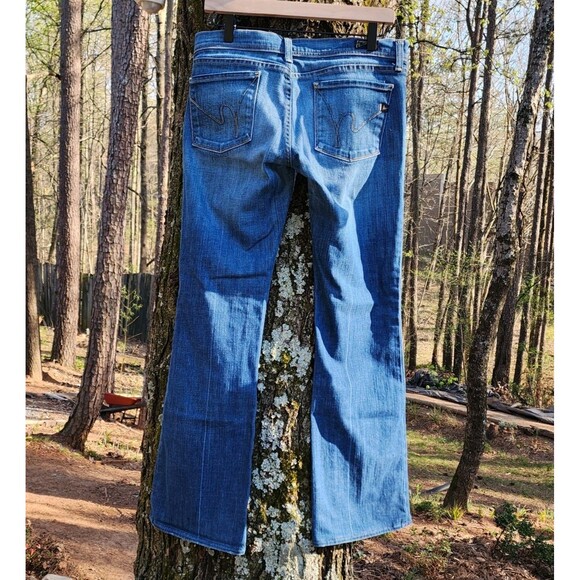 Citizens of Humanity Jeans Size 30 Ingrid 002 Stretch Low Waist Flare Blue denim - Picture 4 of 15